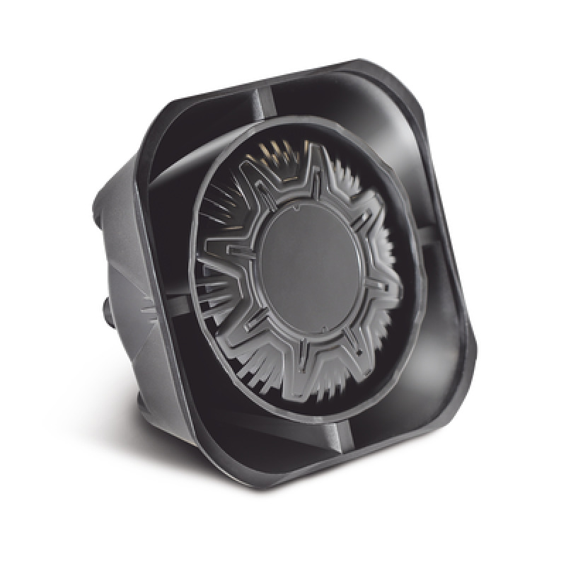 Bocina Compacta de Uso Rudo 100 Watts de Potencia Ideal Para Vehículos de Encubierto Montaje Universal 11 Ohms de Impedancia