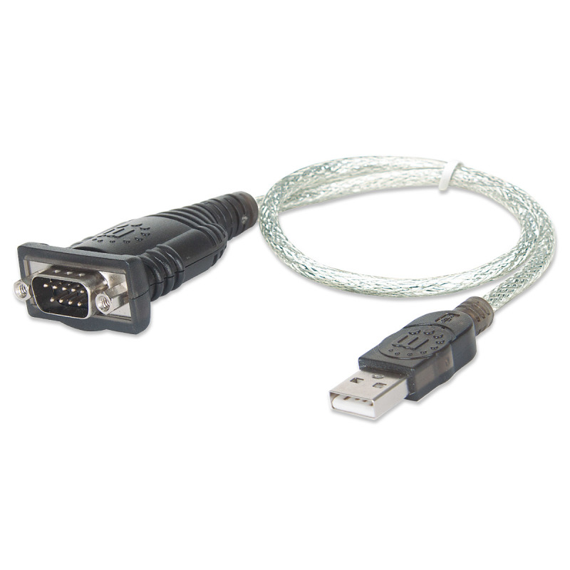 MANHATTAN 205146 - Convertidor USB a Serial RS232/COM/DB9 / Chip Prolific PL-2303 / Calibre 24AWG / 45 cm / Empaque tipo Blíster  image 2