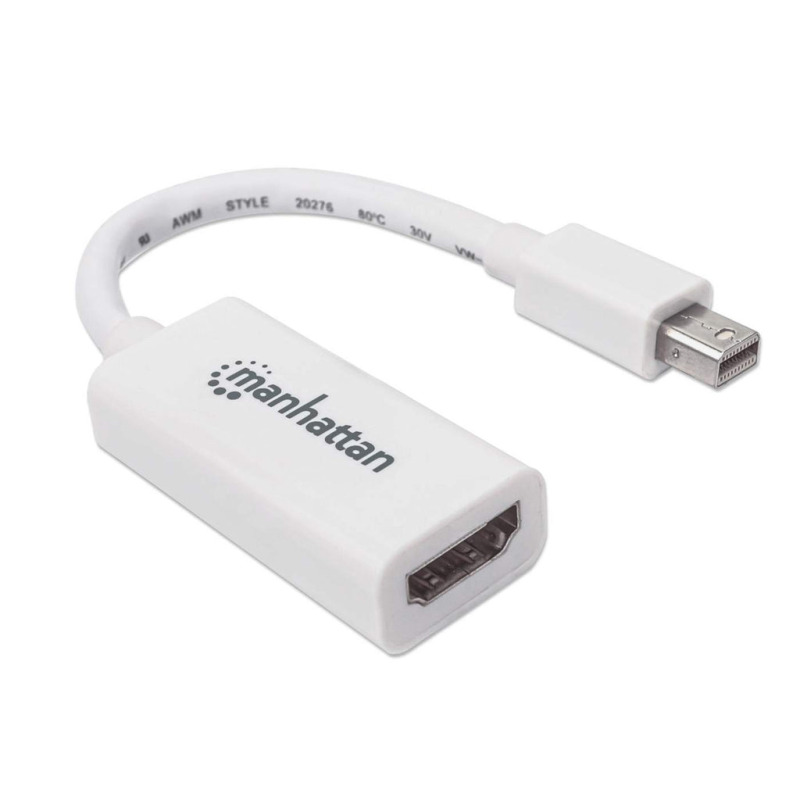 MANHATTAN 322461 - Adaptador Pasivo de Mini DisplayPort a HDMI/ Mini DisplayPort Macho a HDMI Hembra/ Soporta Una Resolución de 1080p@60Hz/ Soporta Audio sin Compresión/  image 4