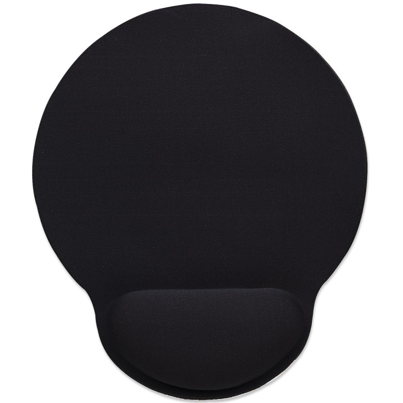 MANHATTAN 434362 Mouse Pad con Descansa Muñecas El material de gel promueve la posición adecuada de la mano y la muñeca, negro