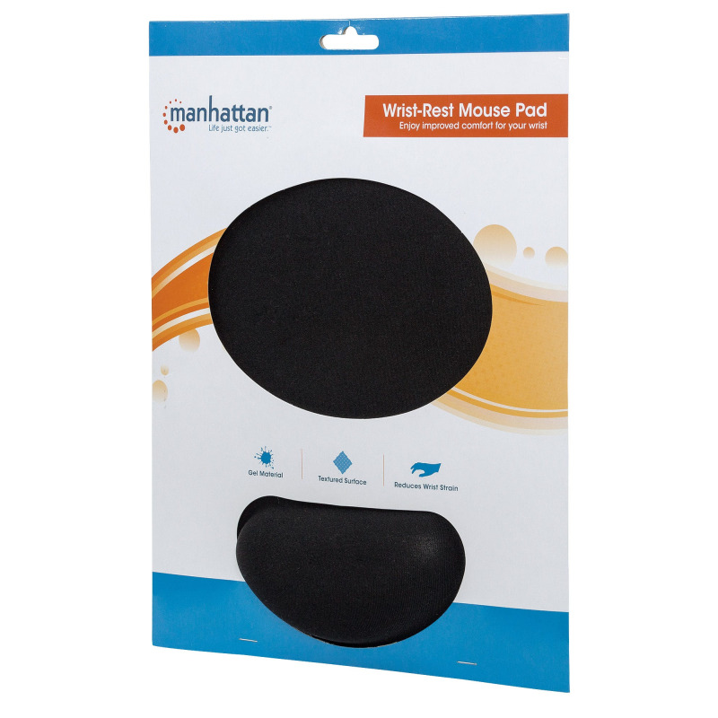 MANHATTAN 434362 Mouse Pad con Descansa Muñecas El material de gel promueve la posición adecuada de la mano y la muñeca, negro image 7