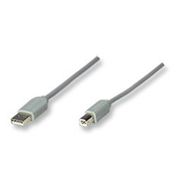 CABLE USB,MANHATTAN,317863, A-B 3.0M, GRIS