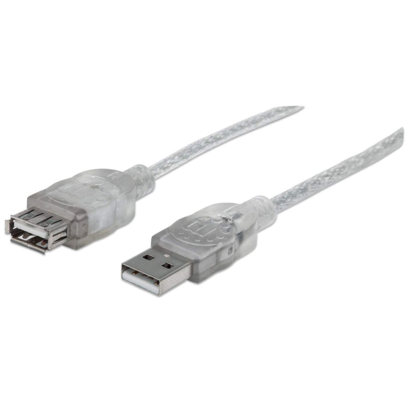 CABLE USB,MANHATTAN,340502, V2.0 EXT. 4.5M PLATA