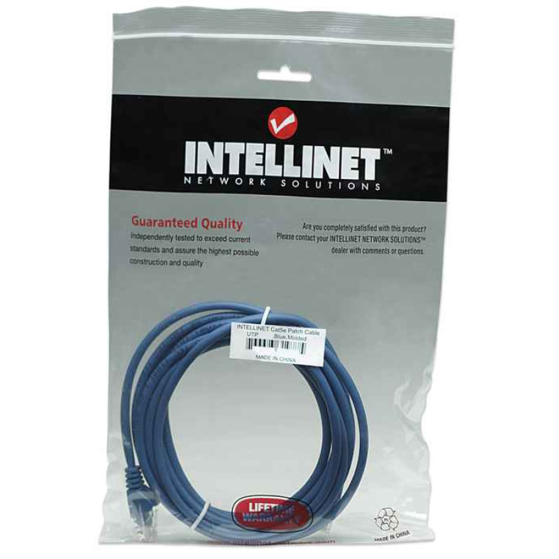 INTELLINET 319829 - Cable patch / 4.2 metros ( 14.0f) / Cat 5e / UTP Azul / Patch cord image 4