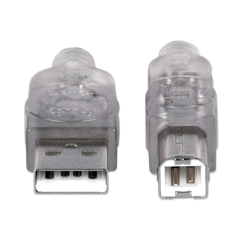 CABLE USB,MANHATTAN,345408, V2.0 A-B  5.0M  PLATA image 4