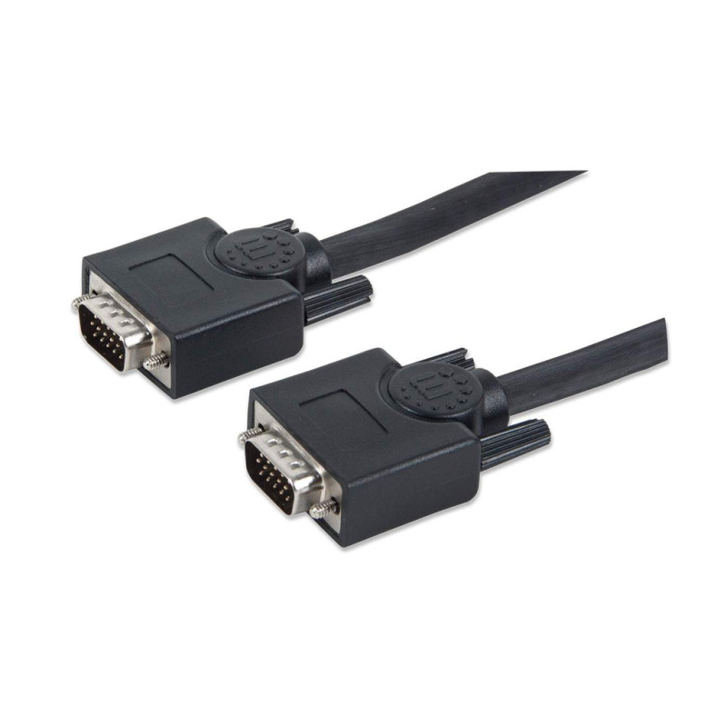 MANHATTAN 372978 - Cable de 7.5 Metros Para Monitor SVGA/ HD 15 Macho a HD 15 Macho/ Color Negro/