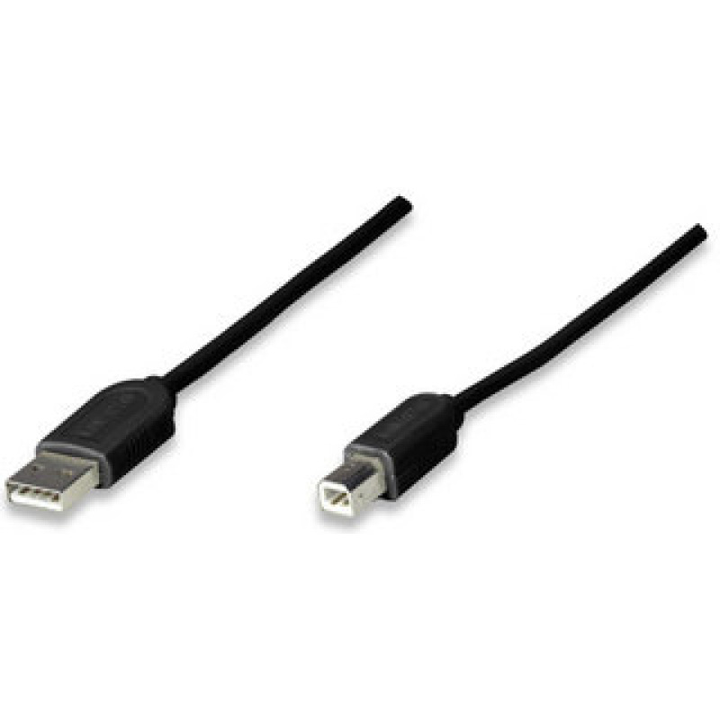 MANHATTAN 342650 - Cable USB A-B 1.8M, Negro Economico