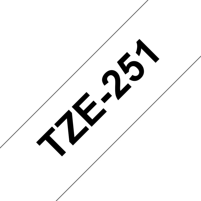 CINTA BROTHER LAMINADA TZE251 NEGRO SOBRE BLANCO DE 24 MM image 8