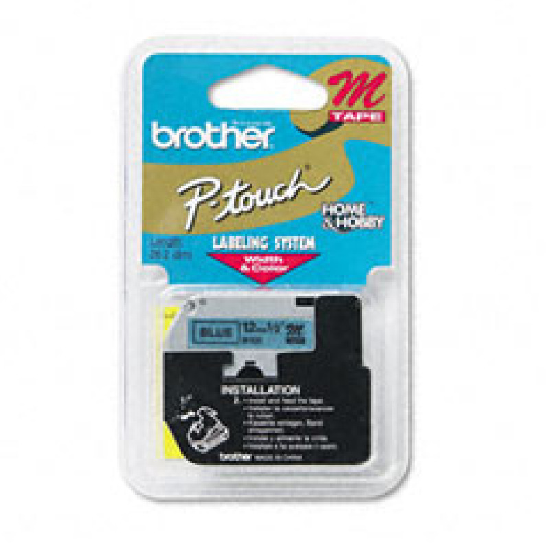 CINTA BROTHER M531 NEGRO SOBRE AZUL 12MMX8M PT85/PT65