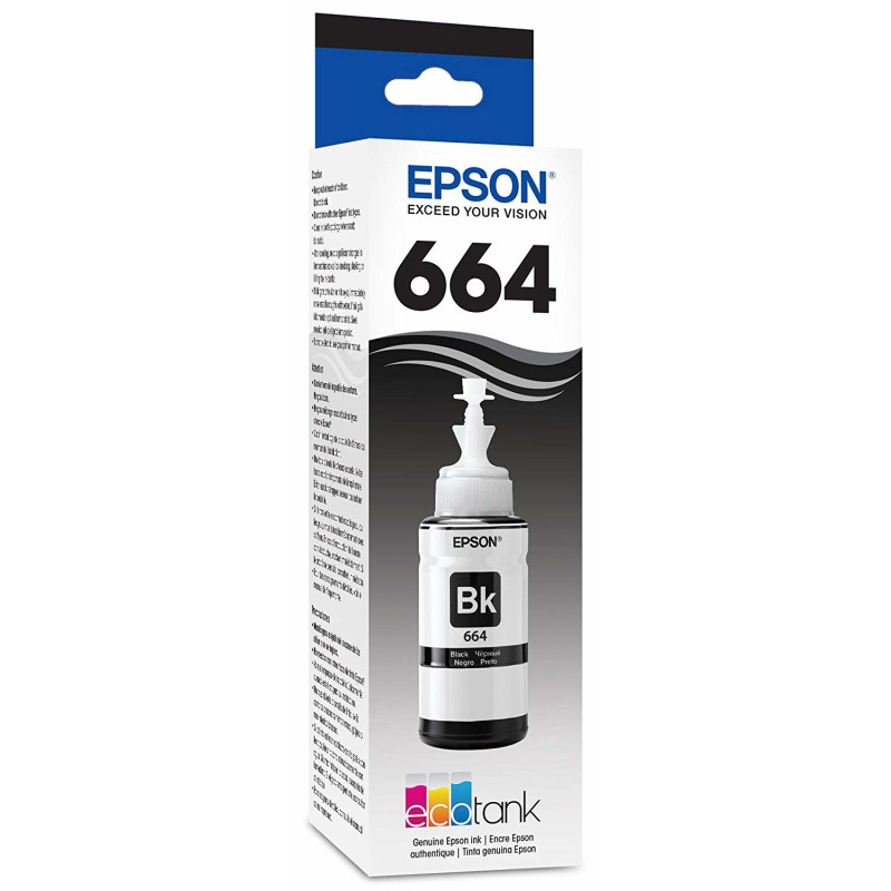 CARTUCHO EPSON MODELO 664 NEGRO, PARA L110, L200, L210, L350, L355, L555, L300, L1300