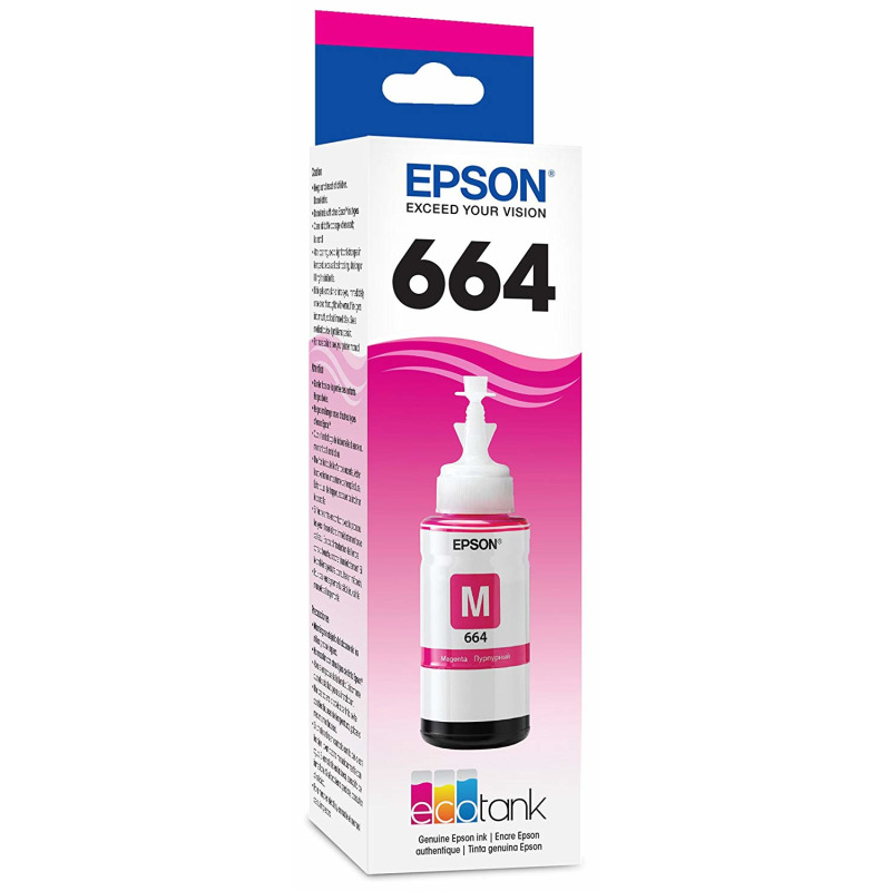 CARTUCHO EPSON MODELO 664 MAGENTA, PARA L110, L200, L210, L350, L355, L555, L300, L1300