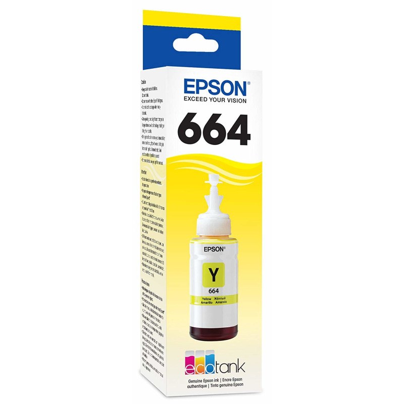 CARTUCHO EPSON MODELO 664 AMARILLO, PARA L110, L200, L210, L350, L355, L555, L300, L1300