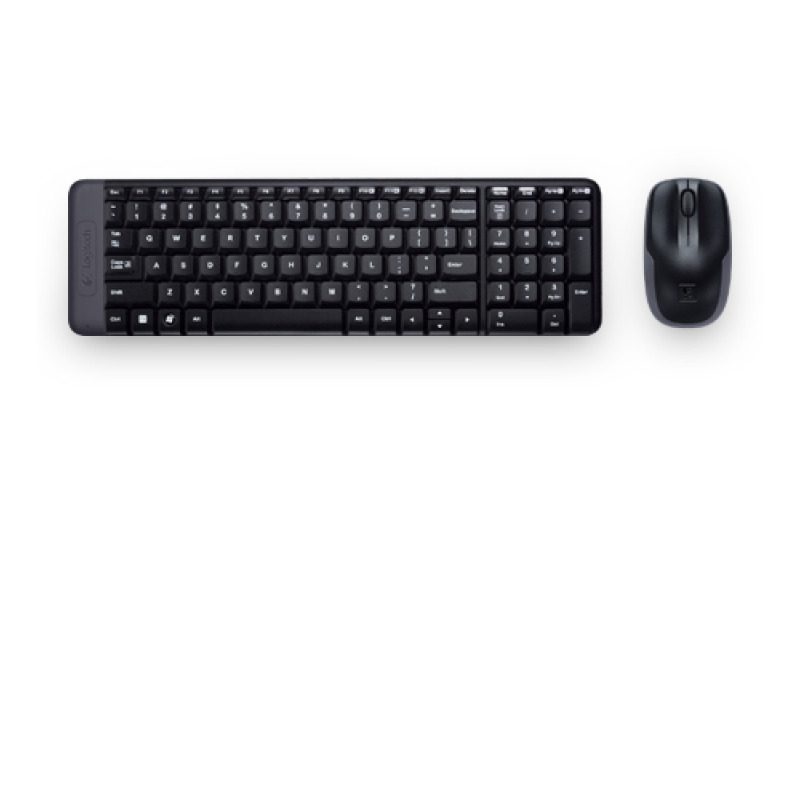 TECLADO/MOUSE LOGITECH MK220 NEGRO INALAMBRICOS COMPACTO USB ALCANCE HASTA 10 MTS