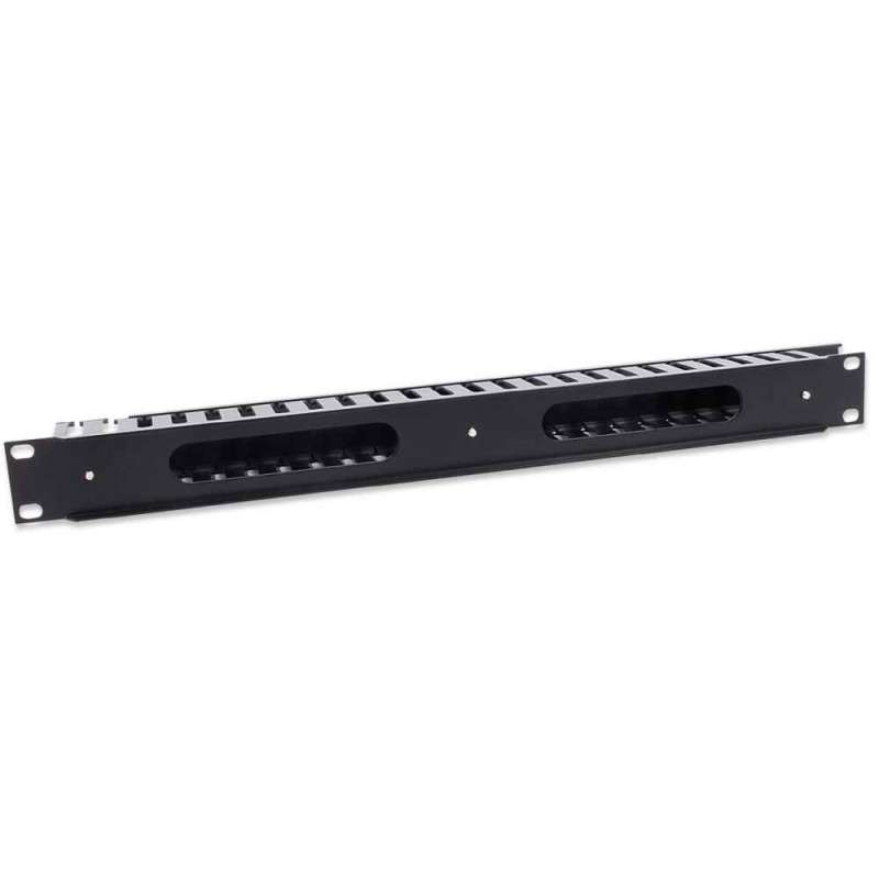 INTELLINET 169950 - Organizador Horizontal 19", 1U, (Metal) / Color Negro / Para rack o gabinetes de 19" / 1U de alto (Sobre Pedido) image 4