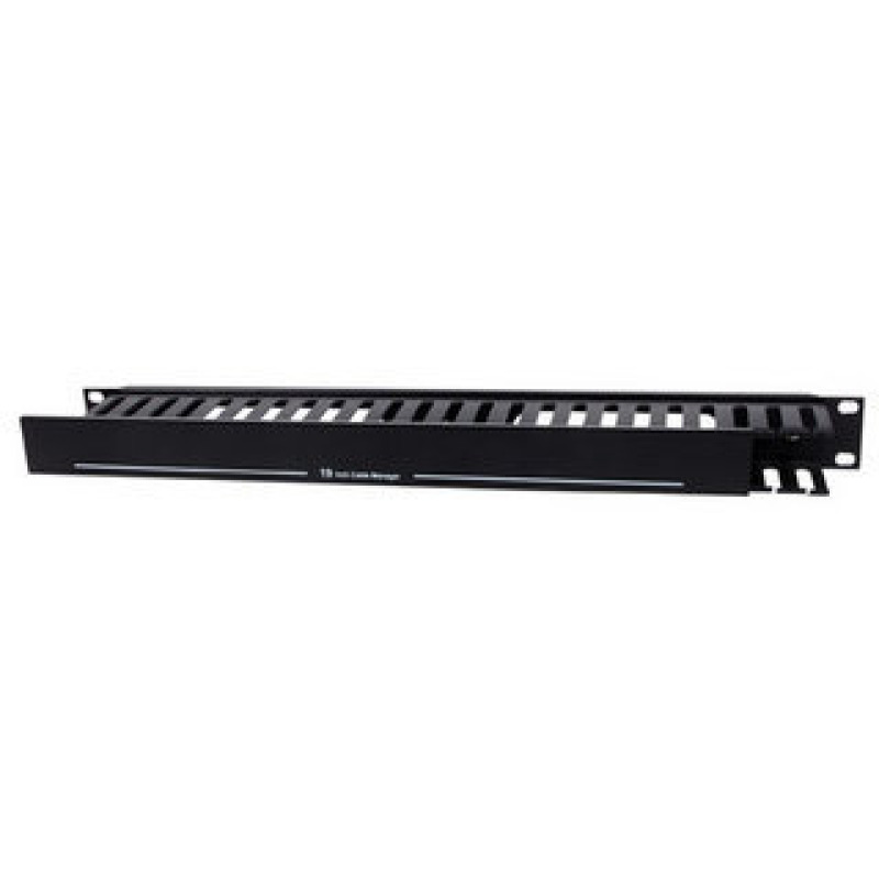 INTELLINET 169950 - Organizador Horizontal 19", 1U, (Metal) / Color Negro / Para rack o gabinetes de 19" / 1U de alto (Sobre Pedido) image 5