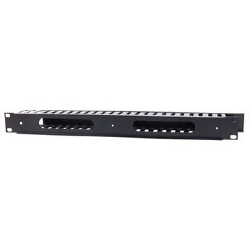 INTELLINET 169950 - Organizador Horizontal 19", 1U, (Metal) / Color Negro / Para rack o gabinetes de 19" / 1U de alto (Sobre Pedido) image 6