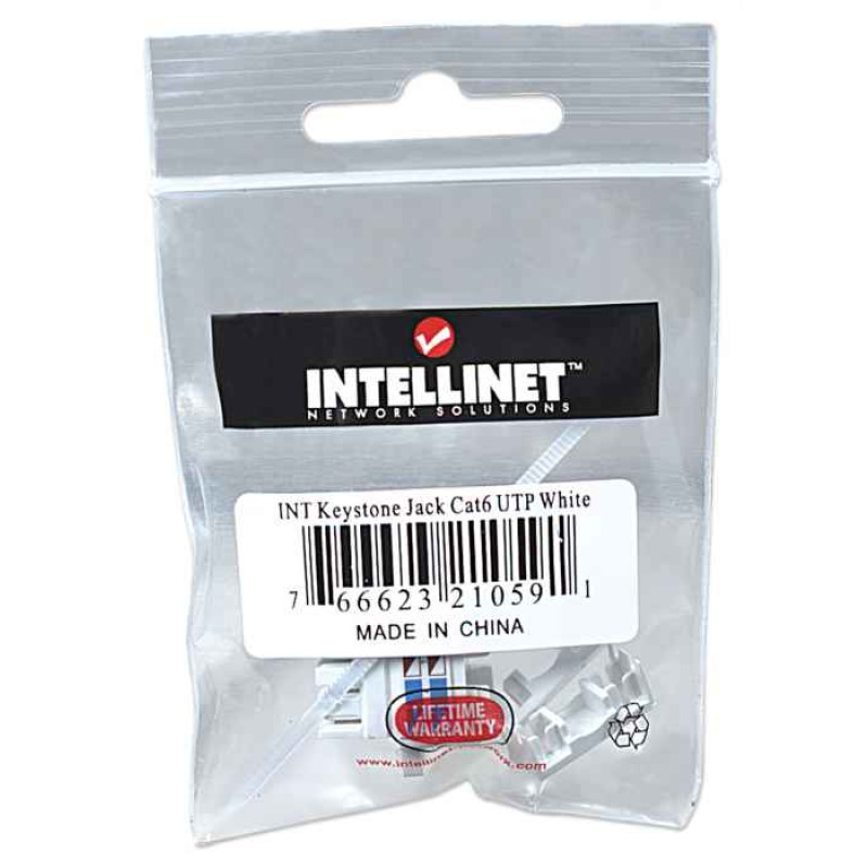 INTELLINET 210591 - JACK CAT 6 / DE IMPACTO / (KEYSTONE) / BLANCO image 4