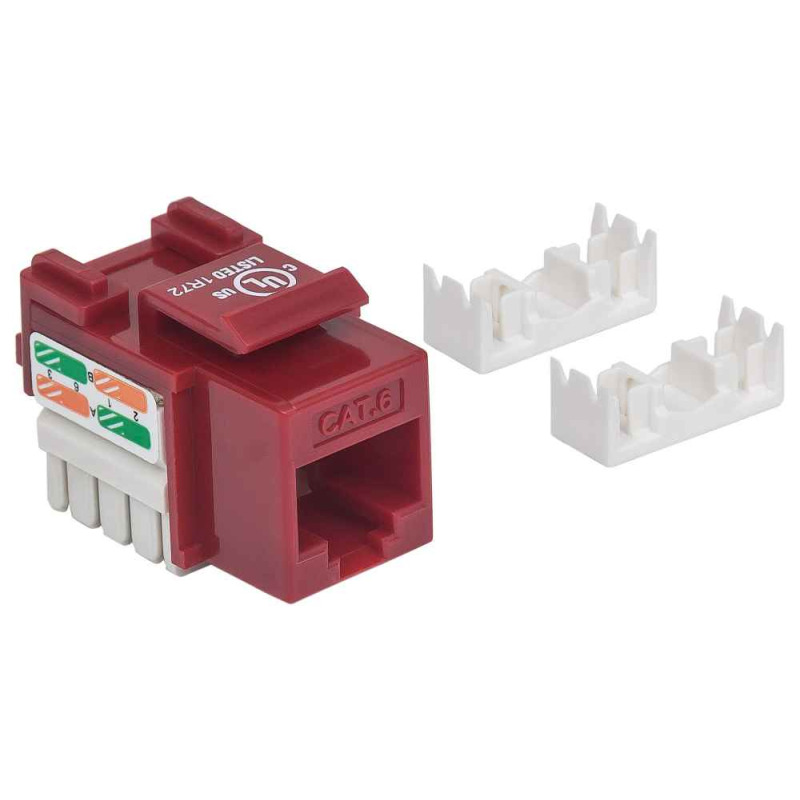 INTELLINET 210614 - Jack RJ45 /Cat 6 / KEYSTONE / Color rojo / De impacto / Para cable sin blindaje UTP Cat 6 / Compatible con herramientas de ponchado 110 y Krone (Sobre Pedido) image 5