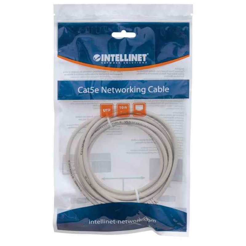 INTELLINET 319768 - CABLE PATCH / 3.0m(10.0f) / Cat 5e / UTP GRIS image 5