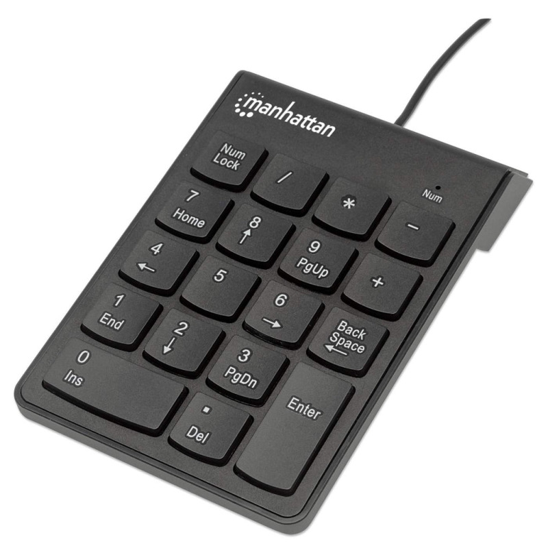 TECLADO,MANHATTAN,176354, NUMERICO USB NEGRO