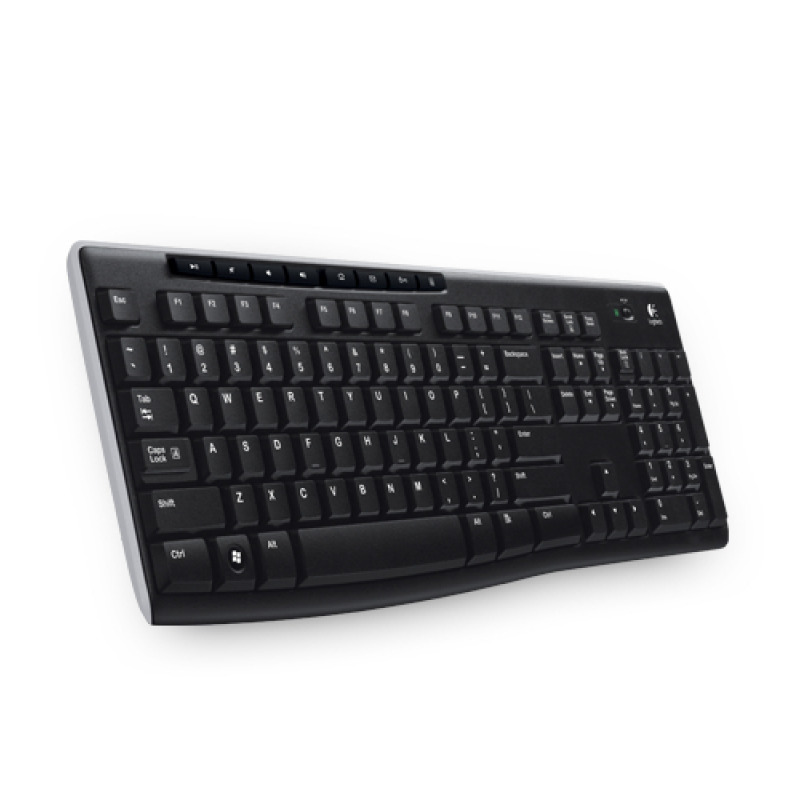 TECLADO LOGITECH K270 NEGRO MULTIMEDIA MINI RECEPTOR USB PC