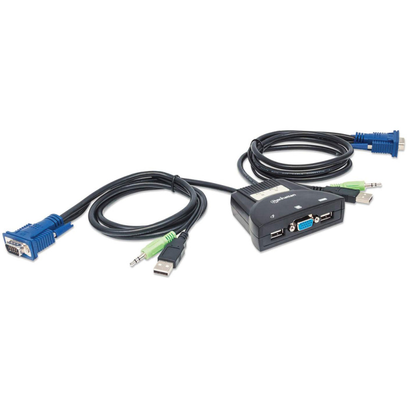 MUX KVM ,MANHATTAN,151245,MINI USB 2:1 CON CABLES+AUDIO image 3