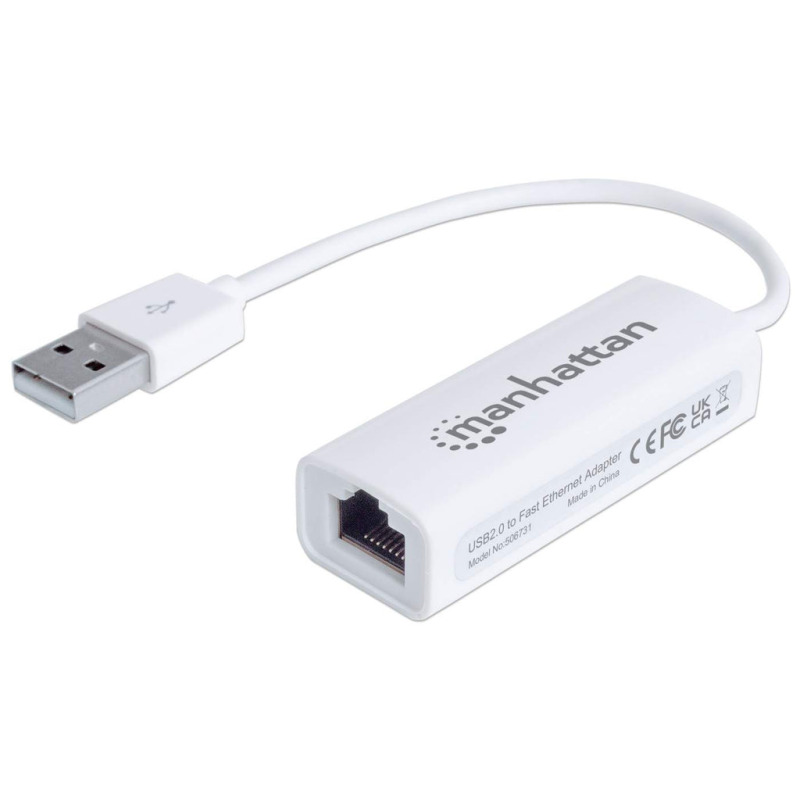 MANHATTAN 506731 - Adaptador Fast Ethernet USB de Alta Velocidad 2.0/ Velocidad Hasta 100 Mbps Fast Ethernet/ Hot Swap/ Full Dúplex con Detección Automática de la Velocidad/ Certificaciones: FCC Clase B, Marca CE, RoHS/ image 2