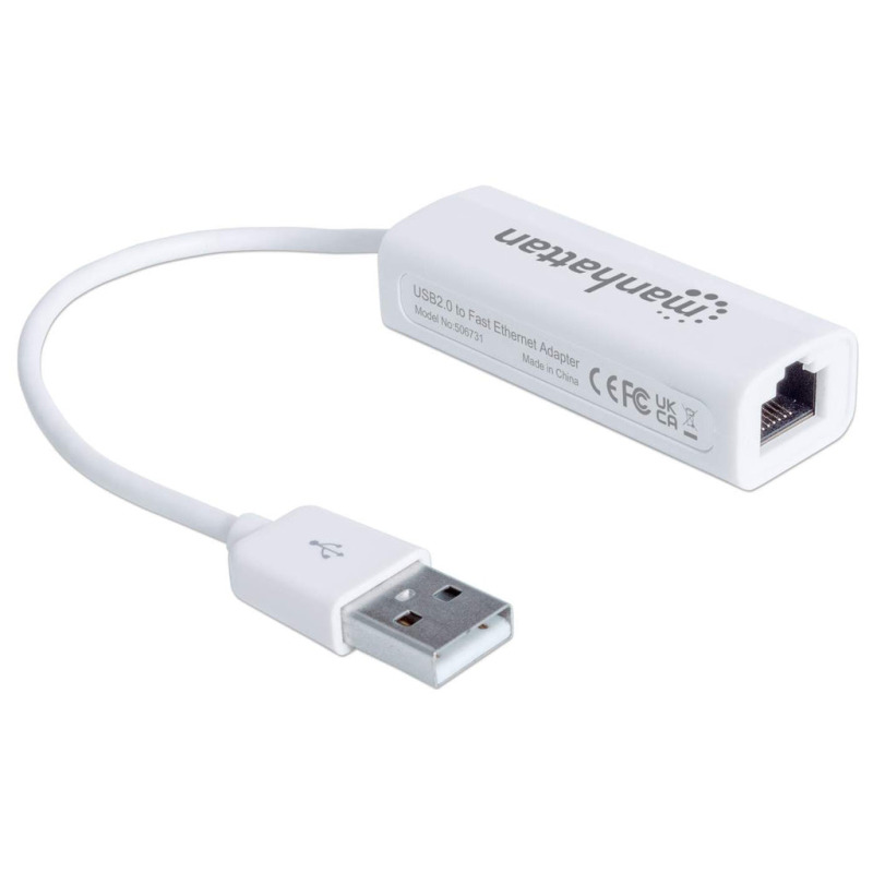 MANHATTAN 506731 - Adaptador Fast Ethernet USB de Alta Velocidad 2.0/ Velocidad Hasta 100 Mbps Fast Ethernet/ Hot Swap/ Full Dúplex con Detección Automática de la Velocidad/ Certificaciones: FCC Clase B, Marca CE, RoHS/ image 4