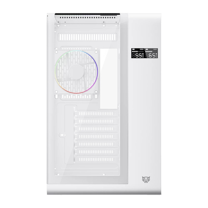 GABINETE GAMER BALAM RUSH TANK EXPERT CURVE 7400 / MEDIA TORRE / ATX - M-ATX - ITX / CRISTAL TEMPLADO / PANTALLA DE MONITOREO / SOPORTE PARA ENFRIAMIENTO / ILUMINACION ARGB / BLANCO / BR-941600 image 4