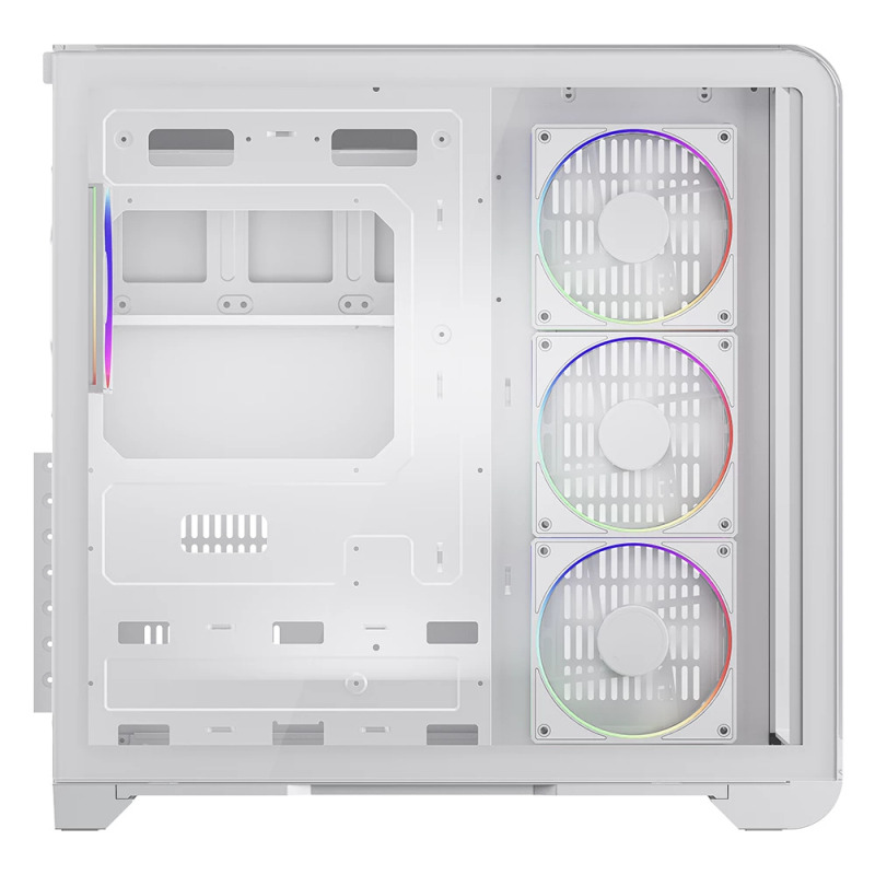 GABINETE GAMER BALAM RUSH TANK EXPERT CURVE 7400 / MEDIA TORRE / ATX - M-ATX - ITX / CRISTAL TEMPLADO / PANTALLA DE MONITOREO / SOPORTE PARA ENFRIAMIENTO / ILUMINACION ARGB / BLANCO / BR-941600 image 5