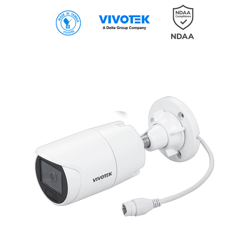 VIVOTEK IB833-HV - Camara IP Bullet Vortex Premium Series, 5 Megapixeles, IR 30mts , WDR Pro, Lente Fijo 3.6 mm , Advance AI, Deep Search, Microfono Integrado, Protección IP66, IK10, NDAA, Almacenamiento interno 256GB