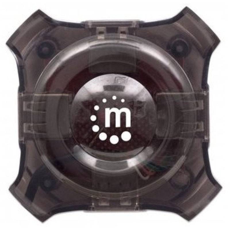 MANHATTAN 162272 - Mini Hub USB de 4 Puertos que Proveen Energía/ Soporta especificaciones USB 1.1/ Soporta Dispositivos y Puertos USB 2.0 (hasta 12 Mbps)/ 