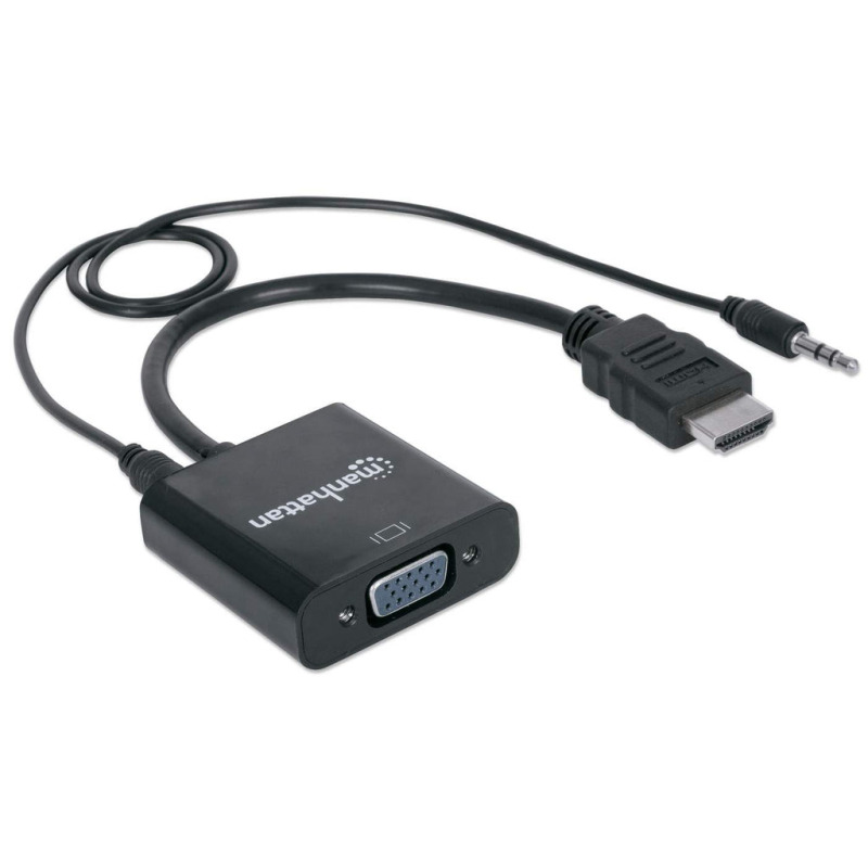 MANHATTAN 151559 - Convertidor HDMI a VGA / HDMI macho a VGA hembra / Con audio / Color negro  image 4