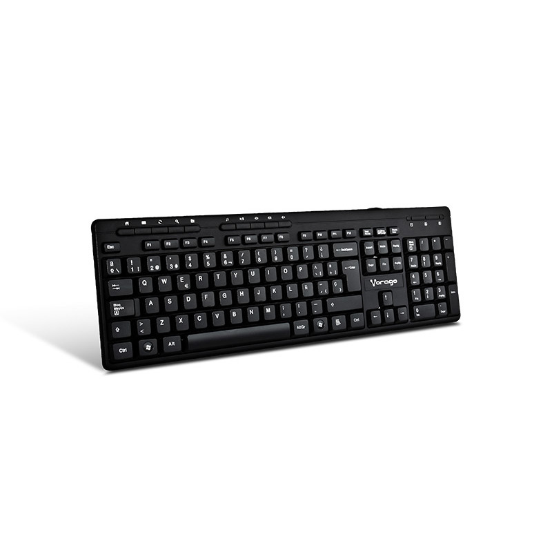 Vorago KMS-104 teclado Ratón incluido QWERTY Español Negro