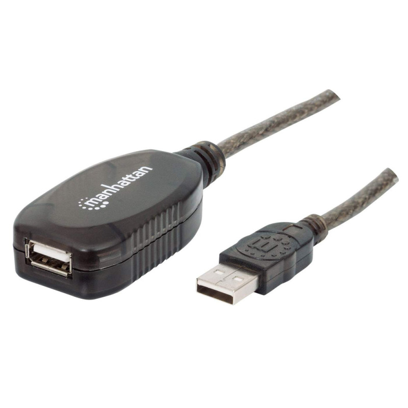 MANHATTAN 151573 - Cable de Extensión Activa USB de Alta Velocidad/ 10 Metros/ de USB A Macho - USB A Hembra/ Soporta Velocidades de Hasta 480 Mbps/ Cascadeable hasta 3 Dispositivos para 30 Metros/   image 2
