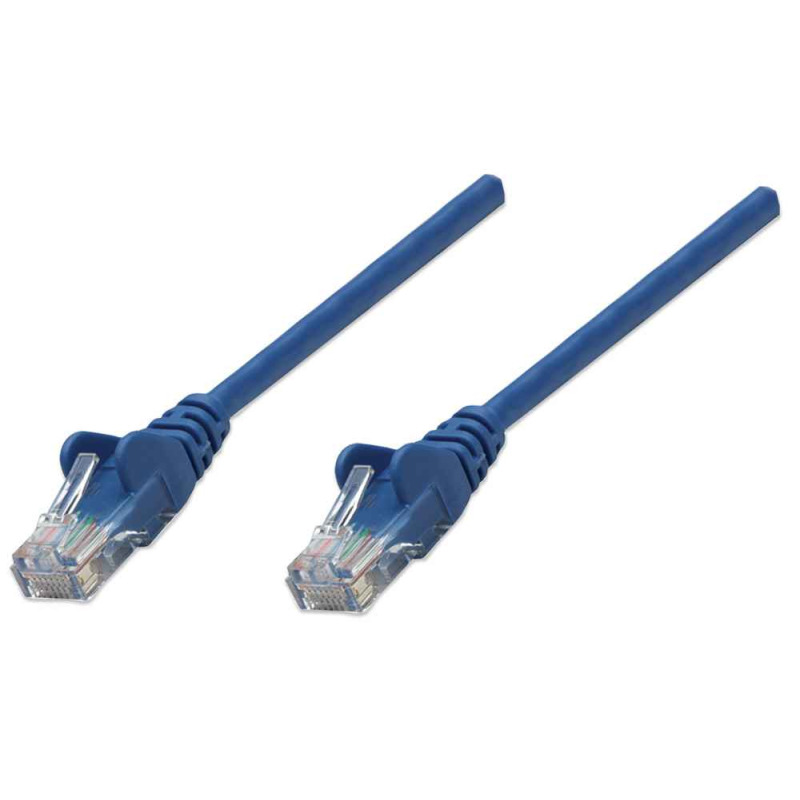 INTELLINET 343305 - Cable patch / 5.0 metros ( 16.4f) / Cat 6 / UTP Azul / Patch cord
