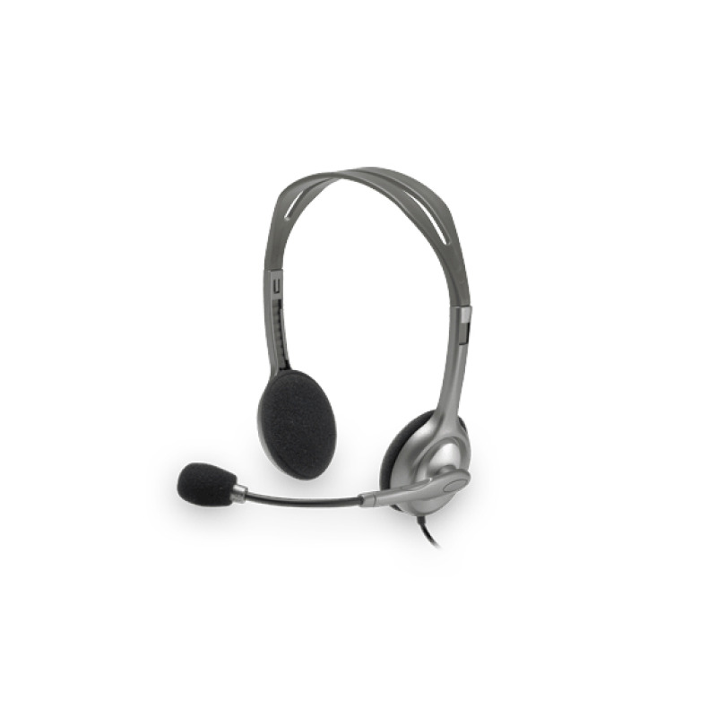 AUDIFONOS DIADEMA LOGITECH H111 JACK 3.5 MM GRIS image 4