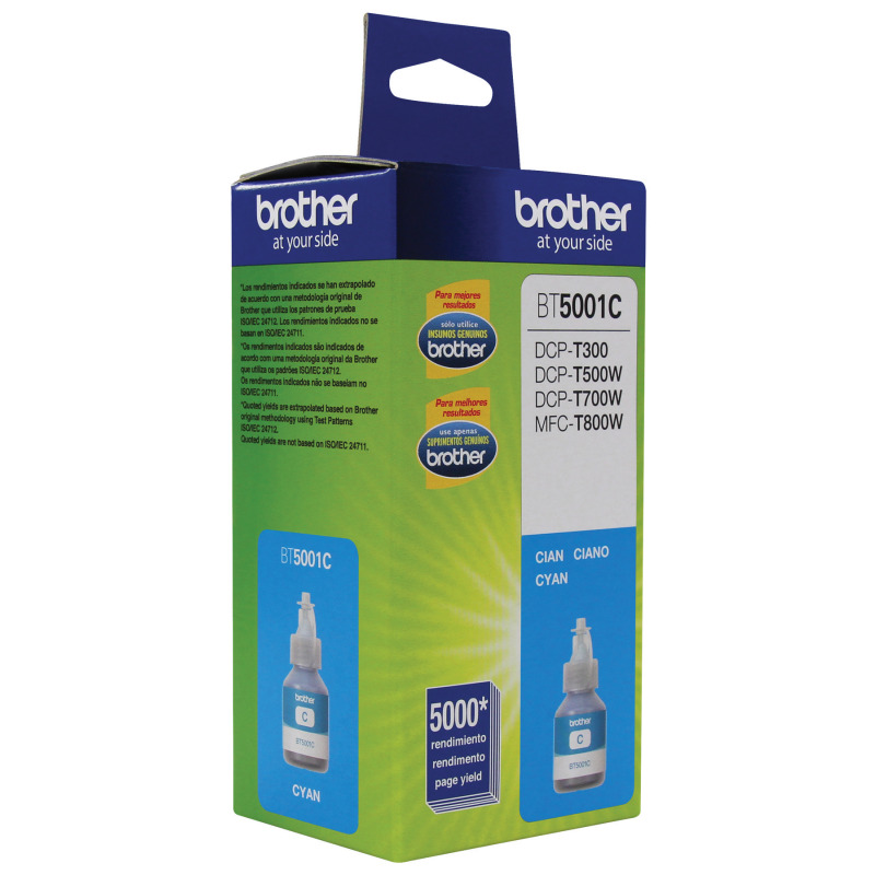 BOTELLA DE TINTA BROTHER CYAN BT5001C DE ALTO RENDIMIENTO DE HASTA 5000 PGINAS COMPATIBLE CON TINTA CONTINUA BROTHER image 10
