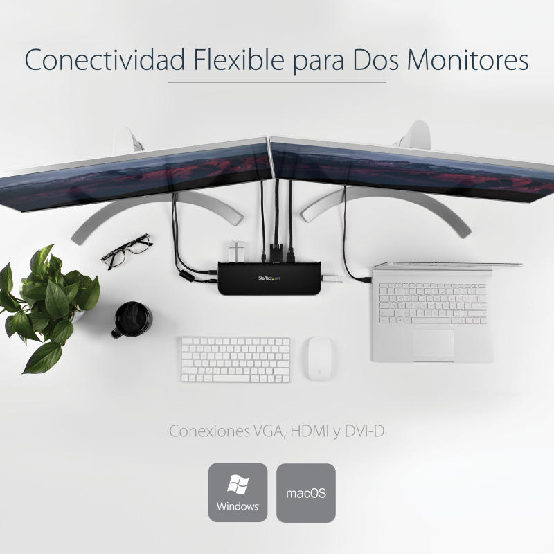 DOCKING STATION REPLICADOR DE PUERTOS - REPLICATOR UNIVERSAL USB 3.0 PARA PC PORTATIL DVI HDMI® VGA AUDIO ETHERNET - HDMI/DVI/VGA - PARA 2 MONITORES - DOCKING STATION - STARTECH.COM MOD. USB3SDOCKHDV image 16