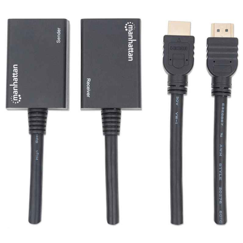 MANHATTAN 207386 - Extensor de HDMI por Cat5e/Cat6 / Extiende tu señal de 1080p hasta a 30m / cables HDMI integrados / 55 x 36 x 22 cm (Sobre Pedido) image 6