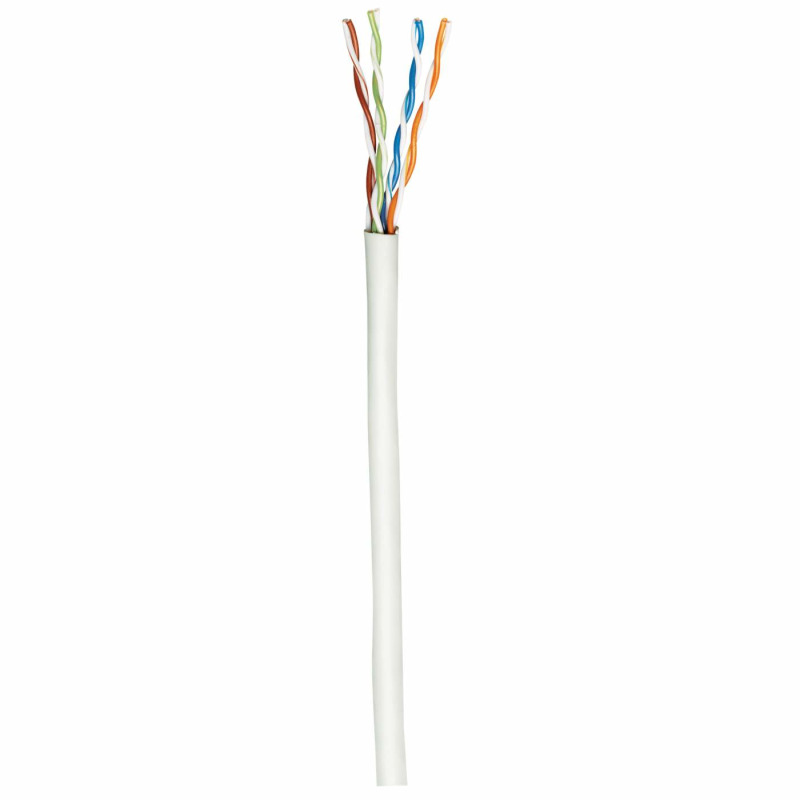 INTELLINET 704830 -  Bobina de cable UTP/ 100m CAT 5e / CCA / Calibre 26 AWG / Color gris