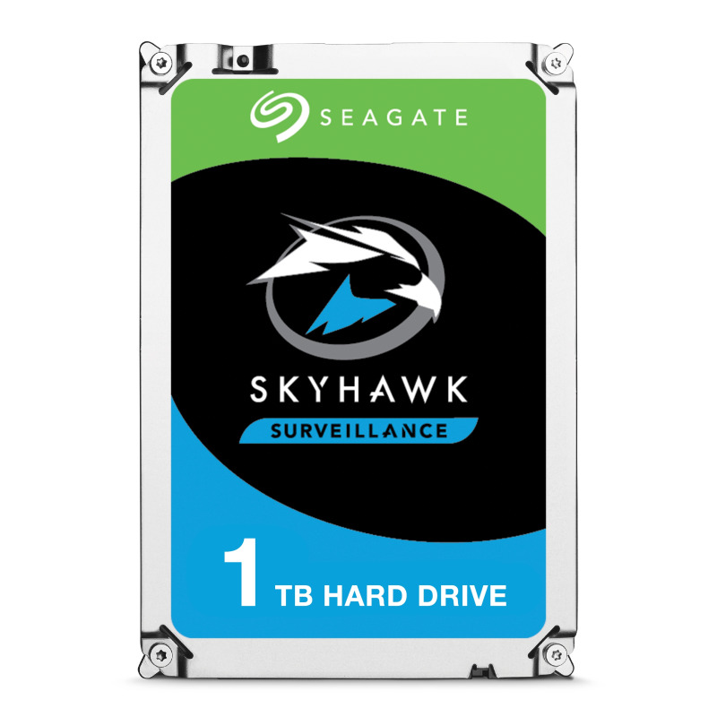 SEAGATE ST1000VX005- Disco Duro de 1TB SkyHawk/ Para Videovigilancia/ Ideal para Trabajo 24/7/ Inteface: SATA de 6 Gb/s/ Hasta 64 Cámaras/ Hasta 8 Bahías/  36 Meses de Garantía/ 