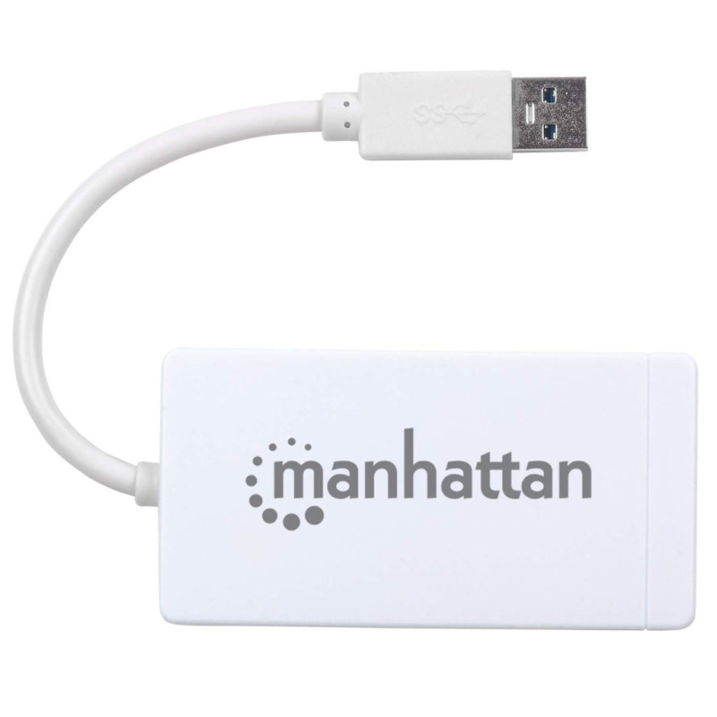 MANHATTAN 507578 - HUB USB 3.0 / 3 puertos / Adaptador Gigabit Ethernet / 5Gbps / Un puerto 10/100/1000 Mbps para UltraBook™ y Macbook® image 5