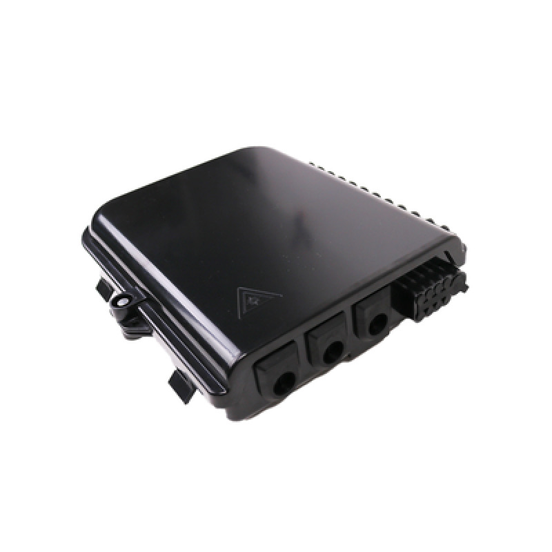 Cierre de Empalme para 24 fusiones de fibra óptica Interior/Exterior 3 Entradas para Cable  612mm con 8 acopladores SC/APC y splitter 1x8 SC/APC Incluido IP65