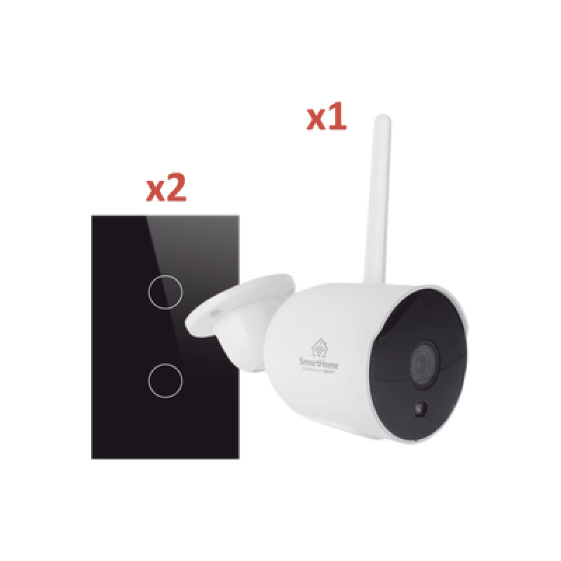 Wifi KIT 1 camara Wifi y 2 apagadores inteligentes Wifi