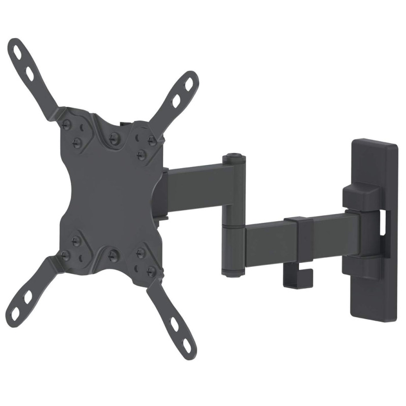 MANHATTAN 461405 - Soporte para Pantallas de 13 a 42 Pulgadas/ 20 Kg de Carga/ Brazo Articulado Doble/ Distancia a la Pared de Hasta 27.3 cm/ Acero Solido/ Ajuste de Inclinación y Angulo/ VESA 75/ 100/ 200x100/ 200/