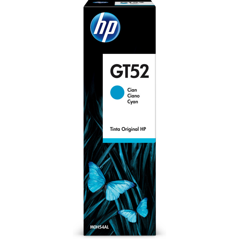 TINTA HP BOTE GT52 M0H54AL CIAN DESKJET GT5820/GT5810 70ML (8 000 PAG)