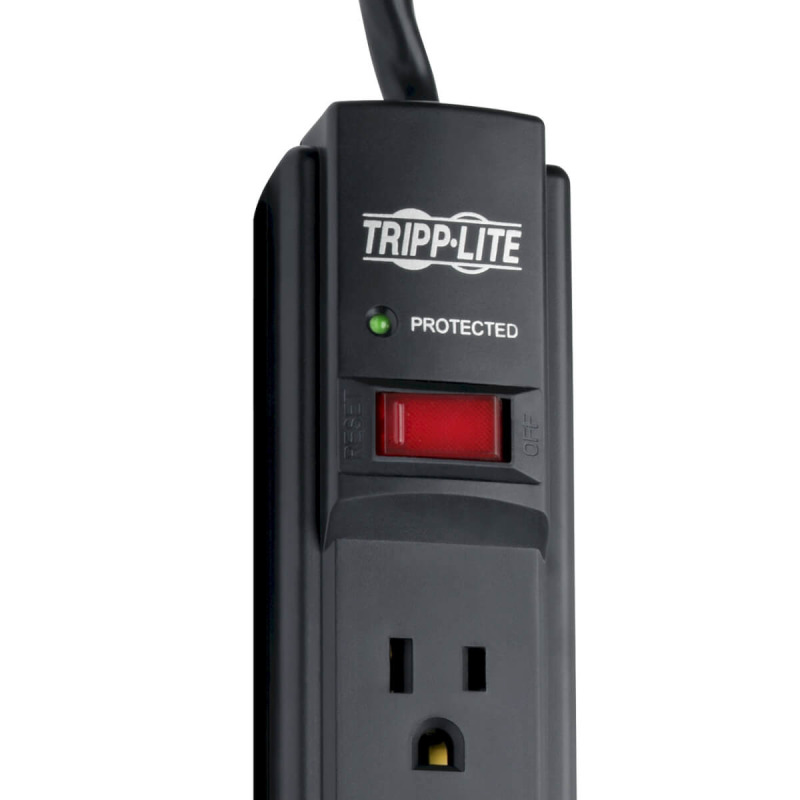 SUPRESOR DE PICOS PROTEC IT TRIPP-LITE TLP606B C/ 6 CONTACTOS, CABLE 1.83 M 6 PIES, 790 JOULES, LED DE DIAGNOSTICO, GABINETE EN NEGRO. image 11