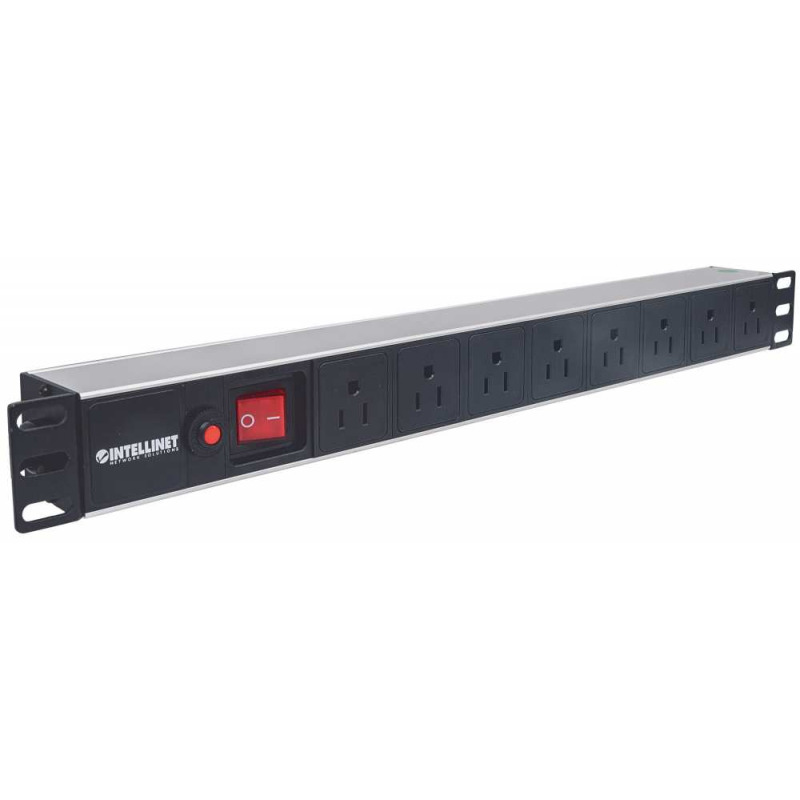 INTELLINET 713993- Barra PDU / 8 cont. Gab/Rack 19"/ 1U/ Contra sobrecarga / On/Off image 5