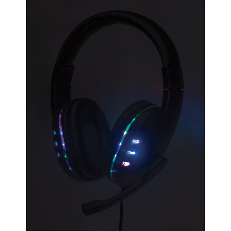 MANHATTAN 176088 - Audífonos USB para videojuegos, con luces LED Para PC, PS3 y PS4, micrófono retráctil integrado, función de control de audio, cable USB de 1,8 m integrado, color negro y azul image 13
